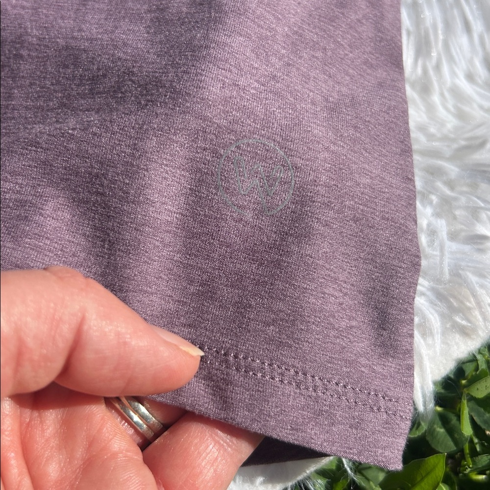 We Wander WeFlex Dark Purple Crossover Cut-Out Tank Top Size Medium - Picture 7 of 16